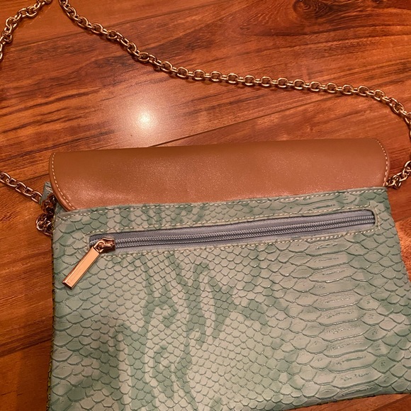 Snakeskin Mixed Leather Panel Purse - Picture 2 of 8